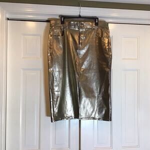 Farmers Market Metallic Skirt Sz XL MIDI Event Witchy Whimsygoth Luxury Glam Y2K